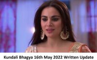 Kundali Bhagya 16th May 2022 Written Update, Upcoming Twist In Kundali Bhagya