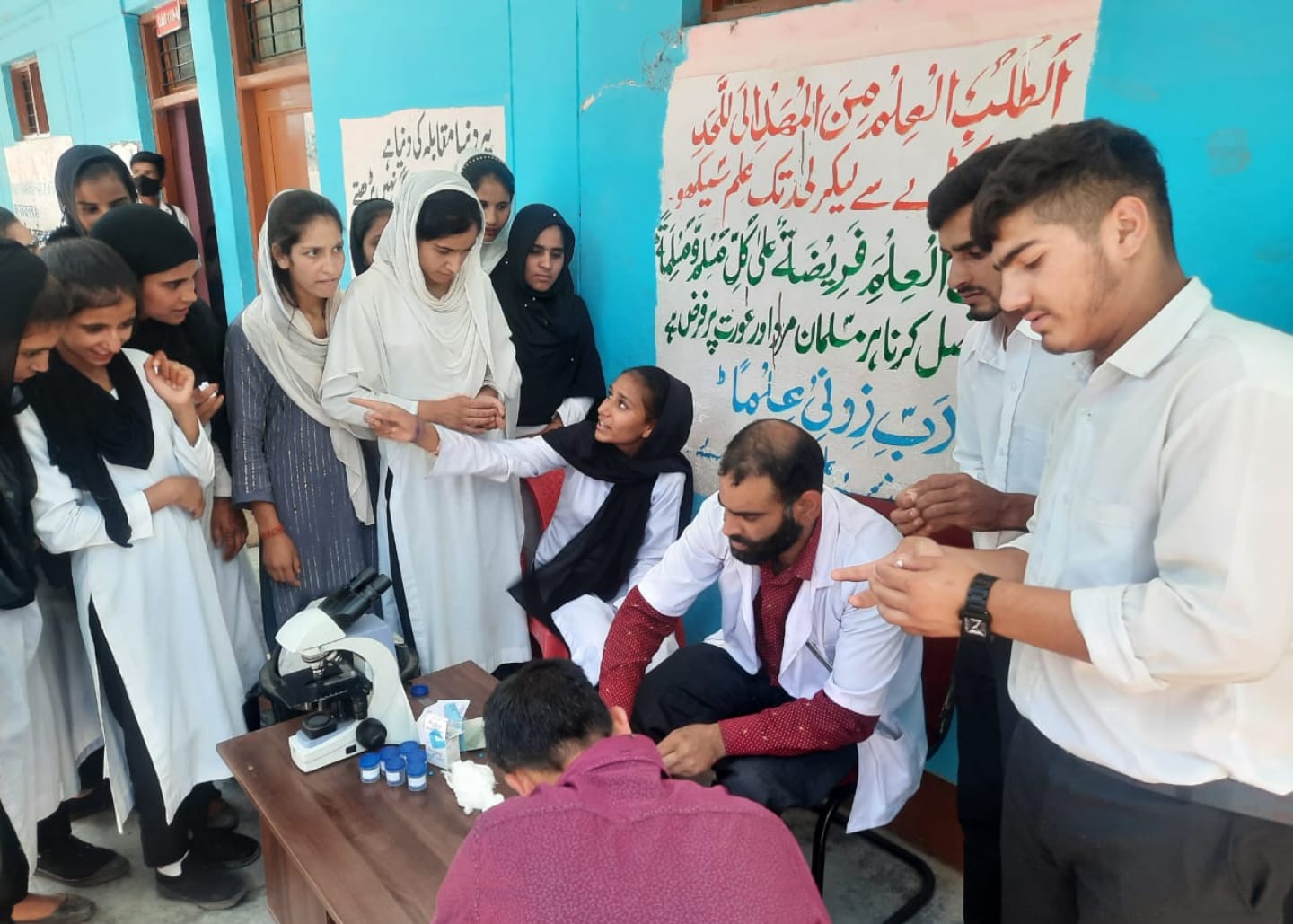 Health Camp organized by the Health Department at Govt Higher Secondary School Samote