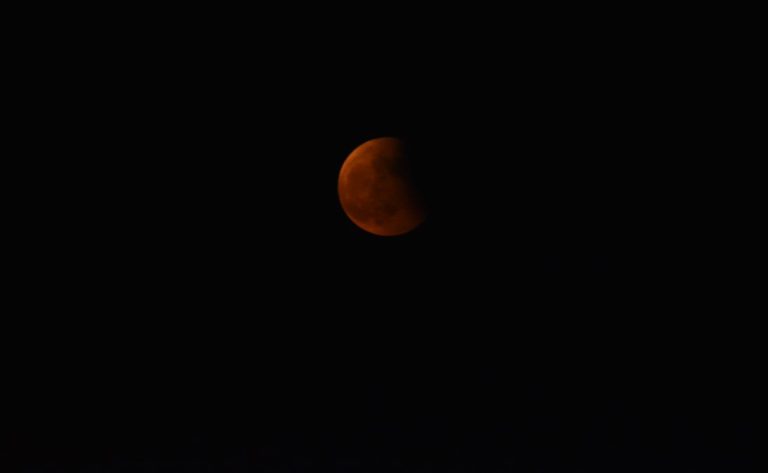 A view of the lunar eclipse in Jammu